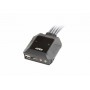 ATEN Switch USB DisplayPort Cabo KVM de 2 portas com seletor de porta remota