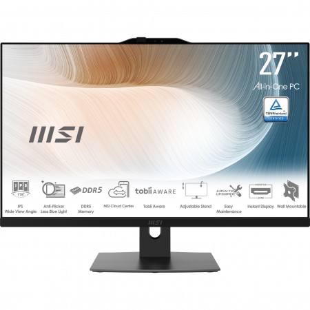 MSI Modern AM272P 1M-848EU PC all-in-one Intel Core 5 120U 68,6 cm (27") 1920 x 1080 pixels 8 GB DDR5-SDRAM 512 GB SSD Windows