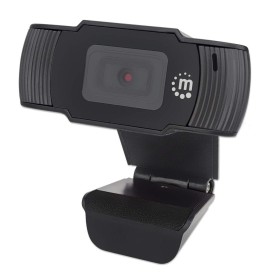 Manhattan USB Webcam, Two Megapixels (Clearance Pricing), 1080p Full HD, USB-A, Integrated Microphone, Adjustable Clip Base, 30 Manhattan 462006 webcam 2 MP 1920 x 1080 pixels USB 2.0 Preto