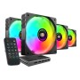 Mars Gaming MFSI4KIT Sistema de Arrefecimento de Computador Caixa de computador Ventoinha 12 cm Preto