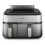 Philips 5000 series NA555 00 fritadeiras Duplo 9 l Independente 2750 W Fritadeira a ar quente Prateado