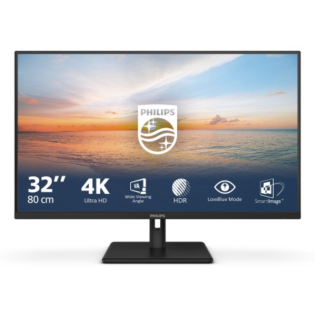 Philips 1000 series 32E1N1800LA 00 LED display 80 cm (31.5") 3840 x 2160 pixels 4K Ultra HD LCD Preto