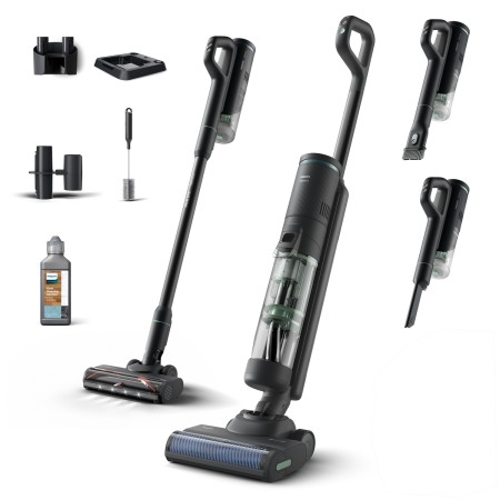 Philips 7000 series XW7263 11 vassoura elétrica & aspirador vertical Aspirador vertical 2 em 1 Bateria Seco e molhado Sem bolsa
