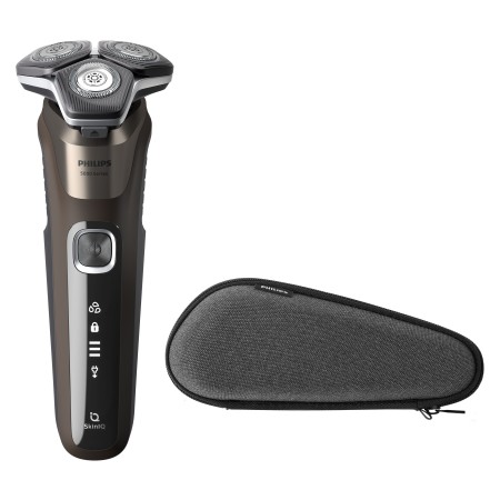 Philips SHAVER Series 5000 S5886 30 máquina de barbear Máquina de barbear rotativa Aparador Preto, Castanho