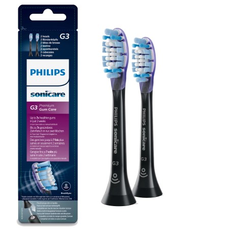 Philips Sonicare G3 Premium Gum Care HX9052 33 Pack de 2 recargas pretas de escovas