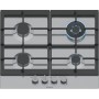 Siemens EC6A5HI90 placa Preto, Aço inoxidável Embutido 60 cm Gás 4 zona(s)