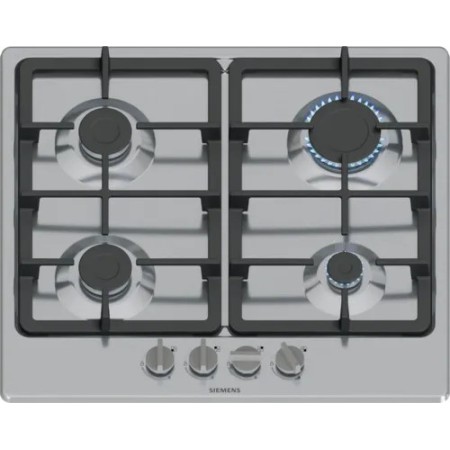 Siemens EG6B5PK90 placa Preto, Aço inoxidável Embutido 60 cm Gás 4 zona(s)