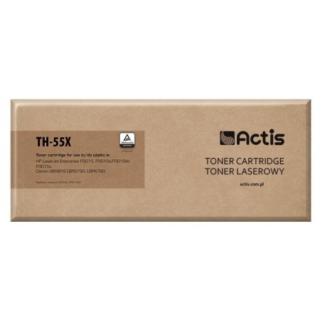 Actis TH-55X toner (replacement for HP 55X CE255X, Canon CRG-724H- Standard- 12500 pages- black)