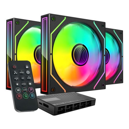 Mars Gaming MF3DPROKIT sistema di raffreddamento per computer Case per computer Ventilatore 12 cm Nero