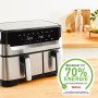Tefal Dual Easy Fry & Grill EY905D Duplo 8,3 l Independente 2700 W Fritadeira a ar quente Aço inoxidável