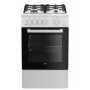 Beko FSG52020FW fogão Fogão independente Gás Preto, Branco