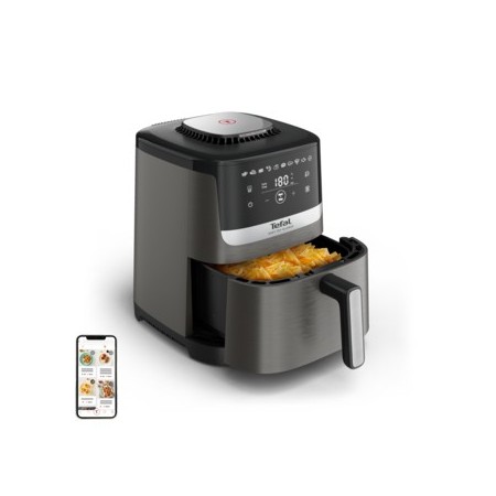 Tefal Easy Fry Silence EY551HE0 fritadeiras Individual 5 l Independente Fritadeira a ar quente Preto, Cinzento, Aço inoxidável