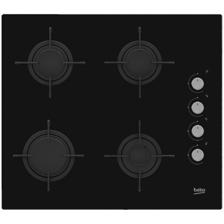 Beko HILG64120S placa Preto Embutido 60 cm Gás 4 zona(s)