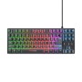 Trust GXT 833 Thado teclado Jogos USB Holandês Preto, Prateado
