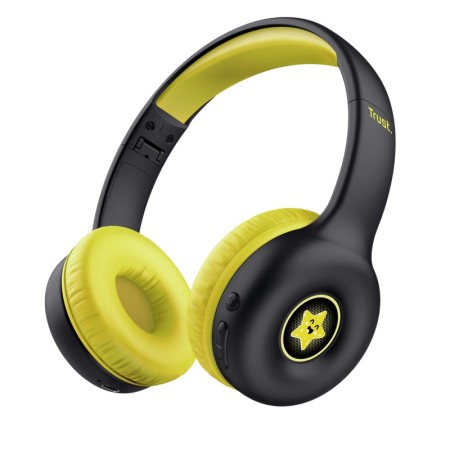 Trust Nouna Auscultadores Com fios e sem fios Fita de cabeça Chamadas Música USB Type-C Bluetooth Preto, Amarelo