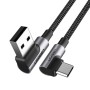 Ugreen 20856 cabo USB USB 2.0 USB A USB C Preto, Prateado