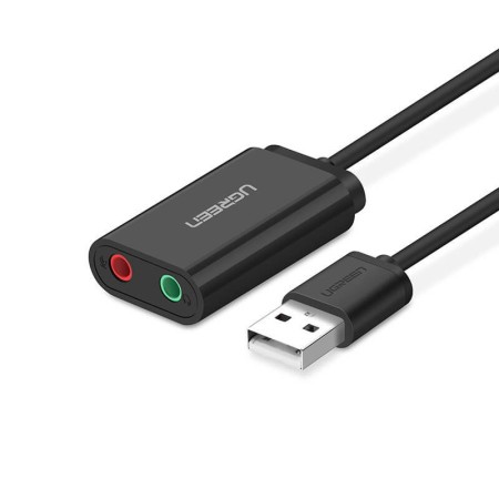 Ugreen 30724 placa de som 2.0 canais USB