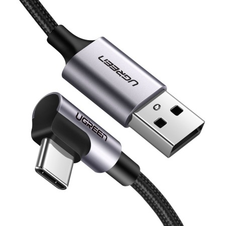 Ugreen 50941 cabo USB USB 2.0 0,91 m USB A USB C Preto, Prateado