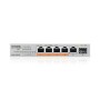 Zyxel XMG-105HP Não-gerido 2.5G Ethernet (100 1000 2500) Power over Ethernet (PoE) Prateado