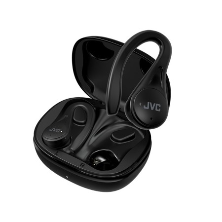 JVC HA-EC25T Auscultadores True Wireless Stereo (TWS) Gancho de orelha, Intra-auditivo Chamadas Música Bluetooth Preto
