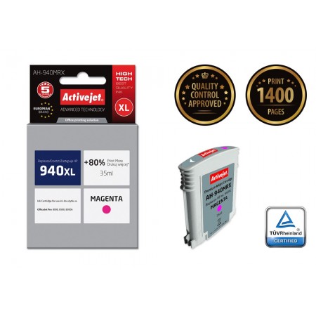 Activejet AH-940MRX Ink Cartridge(replacement for HP 940XL C4908AE- Premium- 35 ml- magenta)