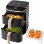 Cosori Turbo Tower Pro Smart Individual 10,8 l Independente 2630 W Fritadeira a ar quente Preto, Dourado