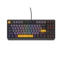 GENESIS Thor 230 TKL teclado Jogos USB + RF Wireless + Bluetooth QWERTY Preto, Cinzento, Laranja