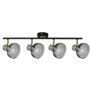 Activejet LISA double black and gold ceiling wall light strip E14 wall lamp for living room