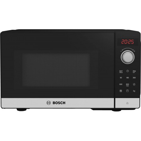 Bosch Serie 2 FEL023MS2 microondas Preto, Aço inoxidável Apenas micro-ondas Balcão 20 l 800 W