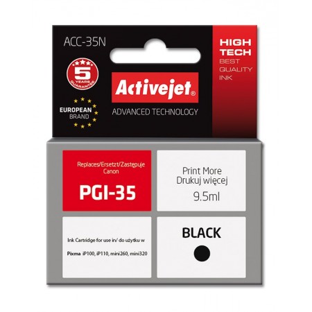 Activejet ACC-35N Ink cartridge (replacement for Canon PGI-35- Supreme- 9.5 ml- black)