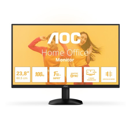 AOC B3 24B35HM2 monitor de ecrã 60,5 cm (23.8") 1920 x 1080 pixels Full HD LED Preto