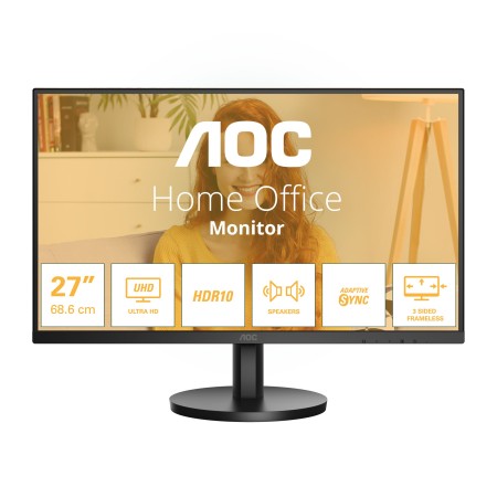 AOC B3 U27B3A monitor de ecrã 68,6 cm (27") 3840 x 2160 pixels 4K Ultra HD LCD Preto