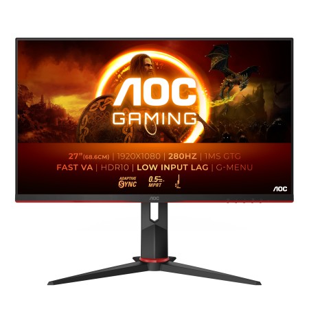 AOC G2 27G2ZN3 BK monitor de ecrã 68,6 cm (27") 1920 x 1080 pixels Full HD LCD Preto, Vermelho