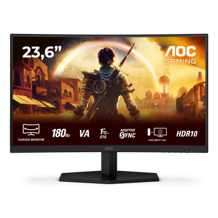 AOC G4 C24G42E monitor de ecrã 59,9 cm (23.6") 1920 x 1080 pixels Full HD LED Preto, Vermelho