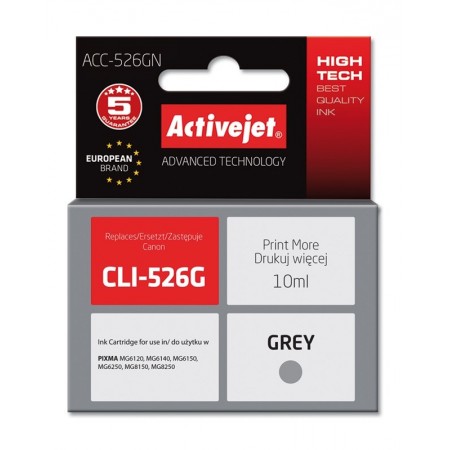 Activejet ACC-526GN Ink (replacement for Canon CLI-526G- Supreme- 10 ml- gray)