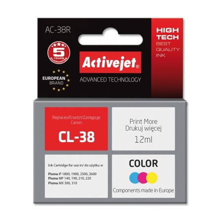 Activejet AC-38R Ink (replacement for Canon CL-38- Premium- 12 ml- color)