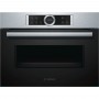 Bosch Serie 8 CFA634GS1 microondas Preto, Aço inoxidável Embutido 36 l 900 W