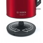 Bosch TWK3P424 chaleira elétrica 1,7 l 2400 W Cinzento, Vermelho