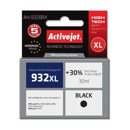 Activejet AH-932BRX Ink (replacement for HP 932XL CN053AE- Premium- 30 ml- black)