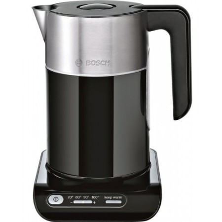 Bosch TWK 8613P chaleira elétrica 1,5 l 2400 W Preto, Aço inoxidável