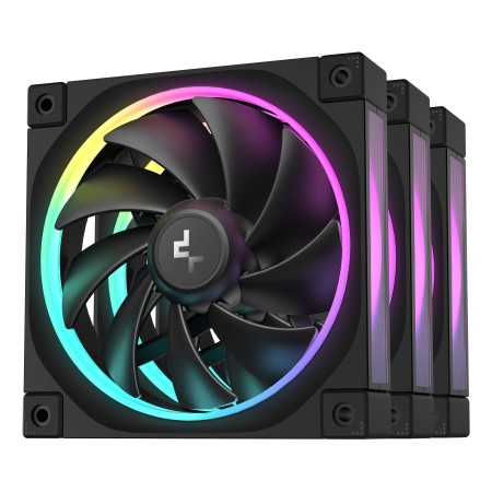 DeepCool FL12-3 in 1 Caixa de computador Ventoinha 12 cm Preto 3 unidade(s)