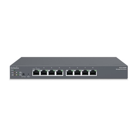 EnGenius ECS1008P switch de rede Gerido L2 Gigabit Ethernet (10 100 1000) Power over Ethernet (PoE) Preto