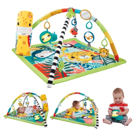 Fisher-Price HJW08 tapete & ginásio para bebés Tecido, Plástico Multicor Tapete de brincar para bebé