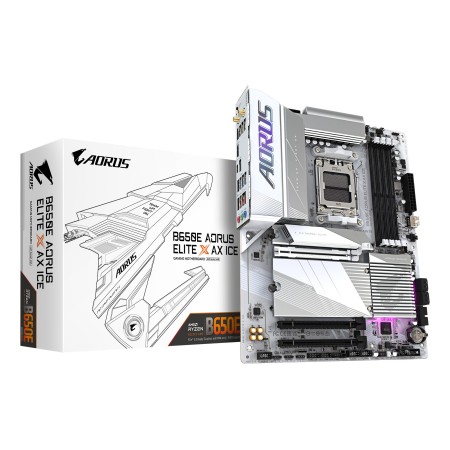 GIGABYTE B650E AORUS ELITE X AX ICE AMD B650 Ranhura AM5 ATX