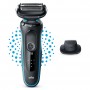 Braun Series 5 51-M1200s máquina de barbear Máquina de barbear com lâminas que se adaptam ao contorno do rosto Aparador Preto,