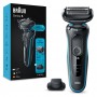 Braun Series 5 51-M1200s máquina de barbear Máquina de barbear com lâminas que se adaptam ao contorno do rosto Aparador Preto,