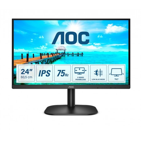 AOC B2 24B2XD LED display 60,5 cm (23.8") 1920 x 1080 pixels Full HD Preto