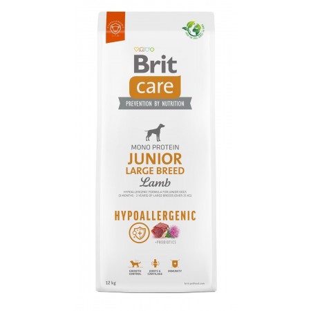 BRIT Care Hypoallergenic Junior Large Breed Lamb - dry dog food - 12 kg