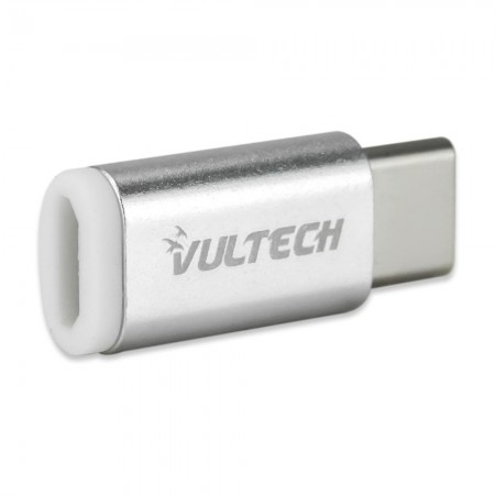 Adaptador Vultech ADP-01P Micro USB 2.0 para Tipo C - Plástico - Branco