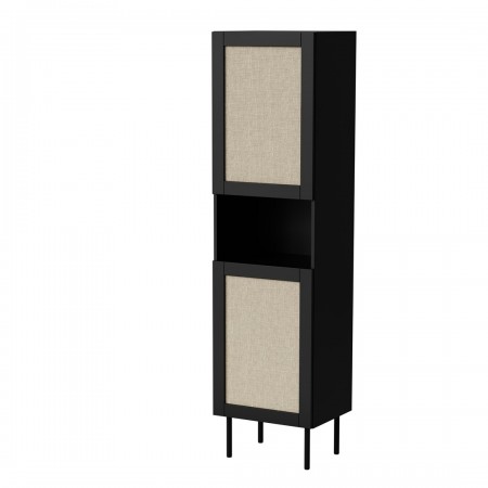 Cabinet JUTA 50x39.5x190 black + linol calabria